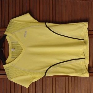 Women's Fila Athletic Fit Tee Yellow Lg.